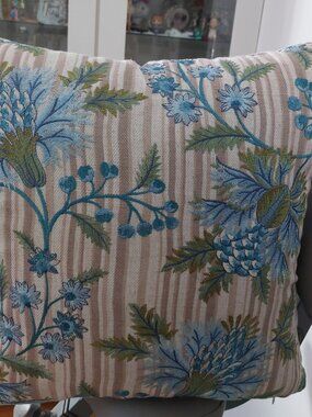 Embroidery Floral Decorative Pillow Beautiful Comfortable Soft Perfect Any Room